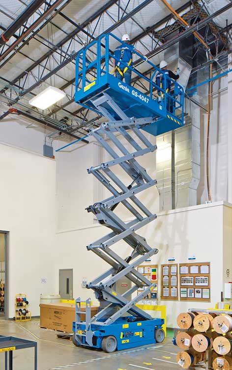12m Electric Scissor Lift Hire Perfect For Working Indoors